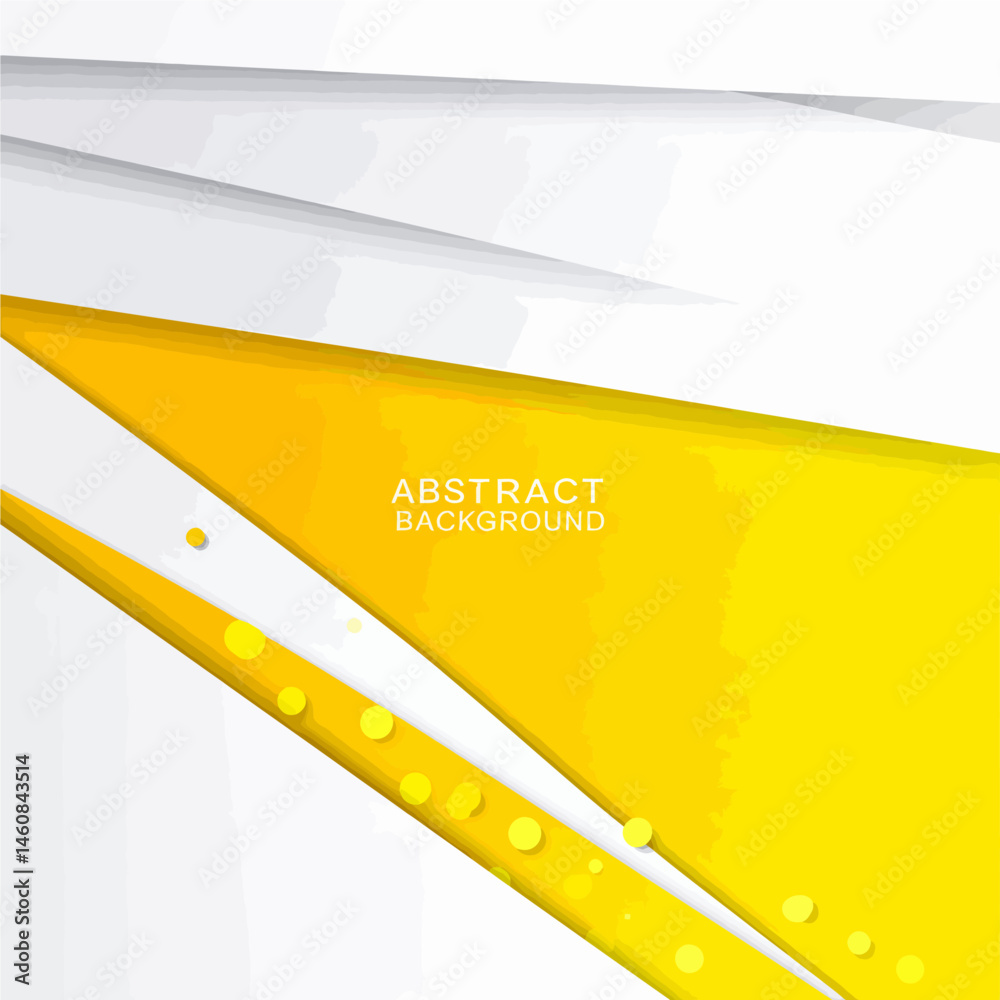 Poster modern abstract background with dynamic yellow shapes and subtle white layers design for presentatio