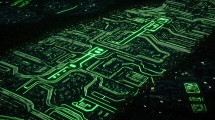 Neon Circuit Cityscape