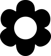 Flowers icon in flat. isolated on transparent background.