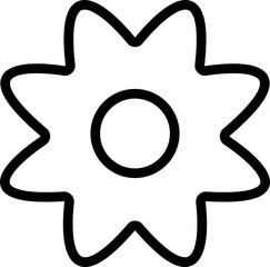 Flowers icon in line. isolated on transparent background