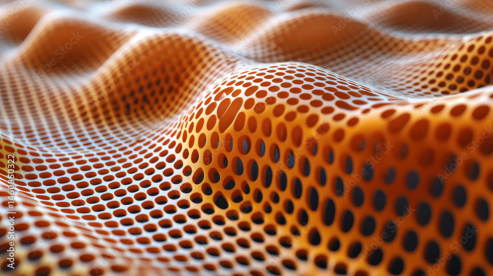 Poster a realistic 4k image of orange 3d background displays rhythmic beauty with side angle view of perfor