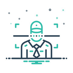 Mix icon for face recognition