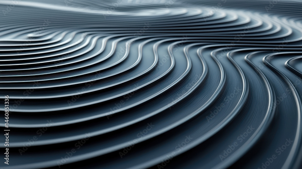 Poster an impressive 3d rende shows rhythmic patterns with realistic lines creating a captivating backgroun