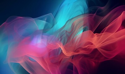 Ethereal Colorful Waves Flowing in a Dreamlike Composition