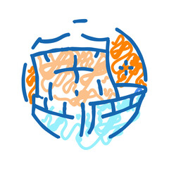 loss of appetite weight loss disease symptom icon doodle illustration