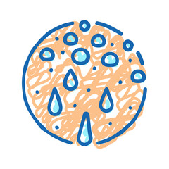 excessive sweating disease symptom icon doodle illustration