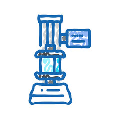 compression testing materials engineering icon doodle illustration
