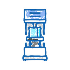 hardness testing materials engineering icon doodle illustration