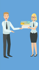 employees who are doing activities to improve team bonding