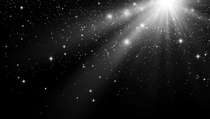 Obraz premium Starry night radiant light