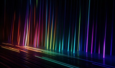 Vibrant Colorful Light Streaks Creating Abstract Background Design
