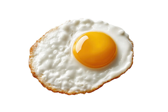 Fried omlet egg isolated on transparent background