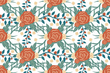 seamless pattern with flowers