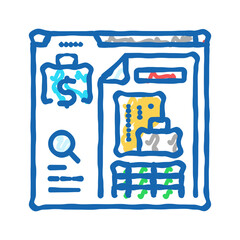 asset valuation icon doodle illustration