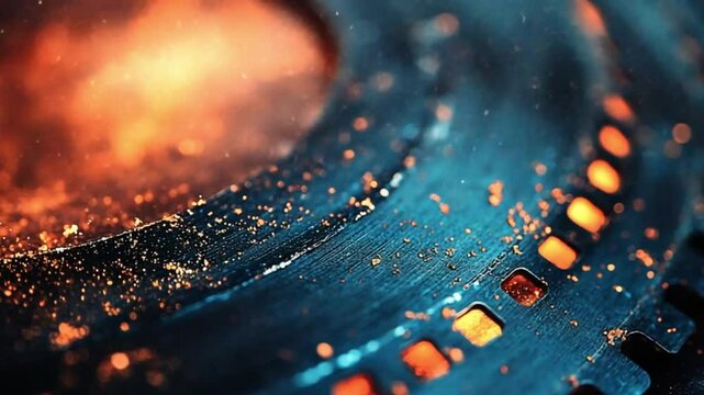 Retro Style Video Background with Scratches, Dust, and Hair Effects 