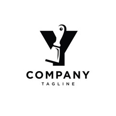 Letter Y Putty Knife Icon Logo Vector