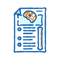 neurological tests icon doodle illustration