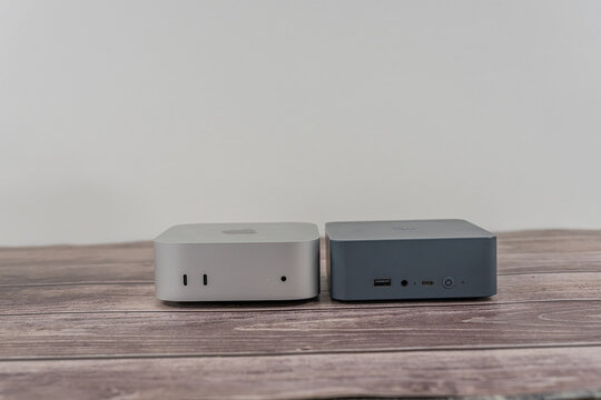 January 9 2025 - Calgary Alberta Canada - Apple Mac Mini M4 and a Mini PC