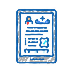 patient records icon doodle illustration