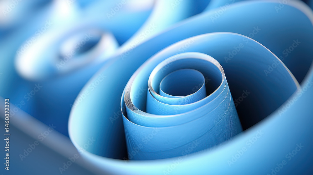 Poster a realistic 4k 3d background shows a mesmerizing side view of layered spirals with an appealing aest