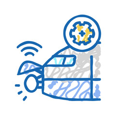 radar calibration aircraft icon doodle illustration