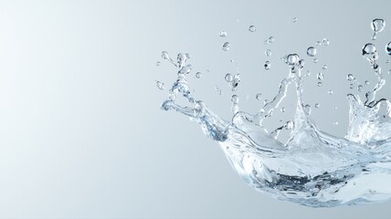 Water Splash with Bubbles water splash liquid drop blue clean clear freshness motion wave dynamic