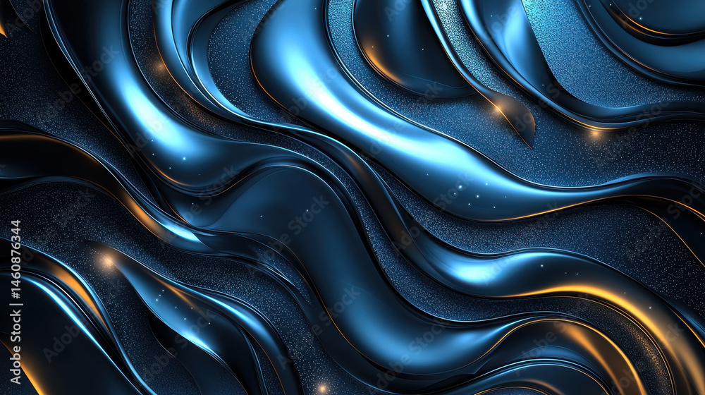 Poster stunning realistic 4k background showcasing intricate 3d curves with a striking side angle view and 