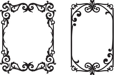 Decorative Floral Border & Corner Vectors for Laser Cutting


