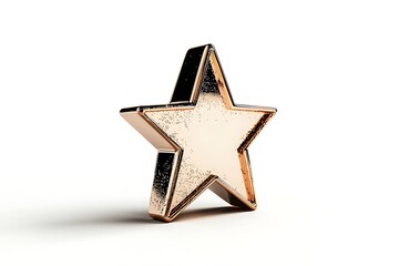 Fototapeta premium Gold star icon, 3D render