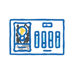 lighting controls efficient icon doodle illustration
