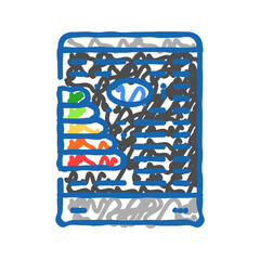hvac energy efficient icon doodle illustration