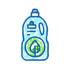 eco friendly cleaning green living icon doodle illustration