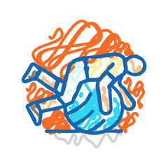 sensory diet occupational therapist icon doodle illustration