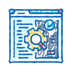 software testing icon doodle illustration