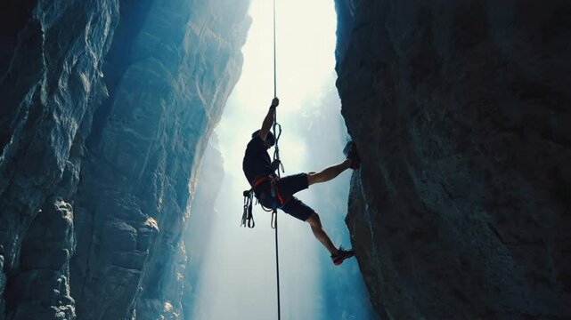 climber on the rock
