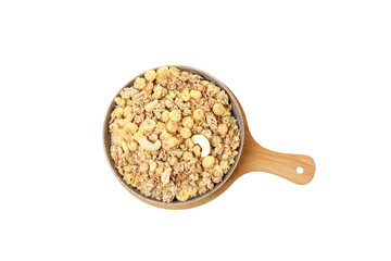 PNG, Muesli in a bowl, isolated on white background