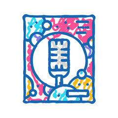 pop disco party icon doodle illustration