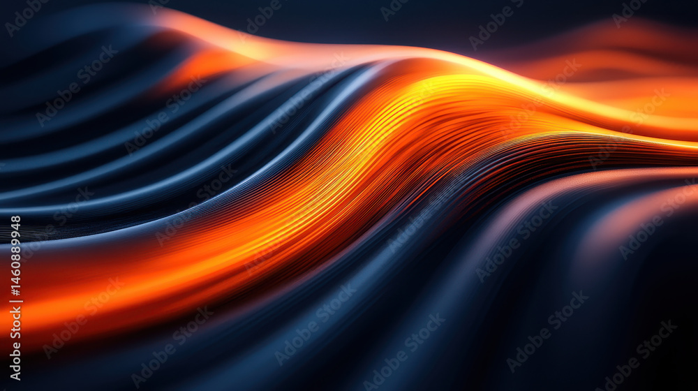 Poster a captivating 3d rendered background showcases a realistic visual rhythm with a side angle view in s