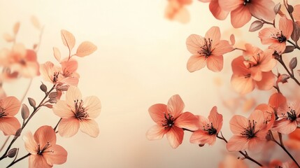 Vertical Florals Digital Background, Generative AI