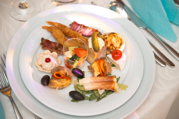 Fancy appetizers at an event