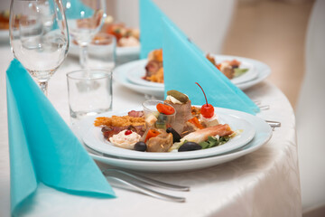 Fancy appetizers at an event