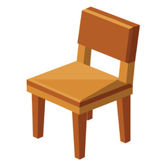 wooden chair vector