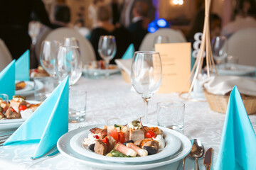 Fancy appetizers at an event