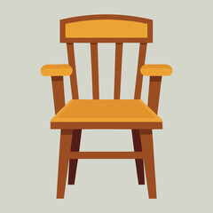 wooden chair vector