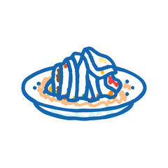 ratatouille french cuisine icon doodle illustration