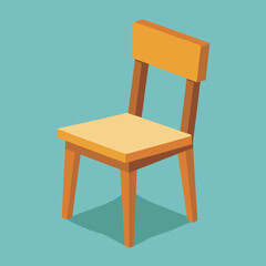 wooden chair vector