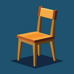 wooden chair vector