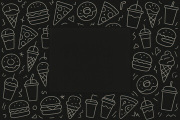 Black background with white text repeating "doo doo doo doo" diagonally.