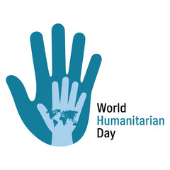 Fototapeta premium World Humanitarian Day Flat Vector Design.