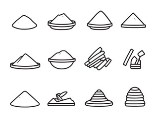 Simple and Elegant Flour Line Art for Bakery Concept